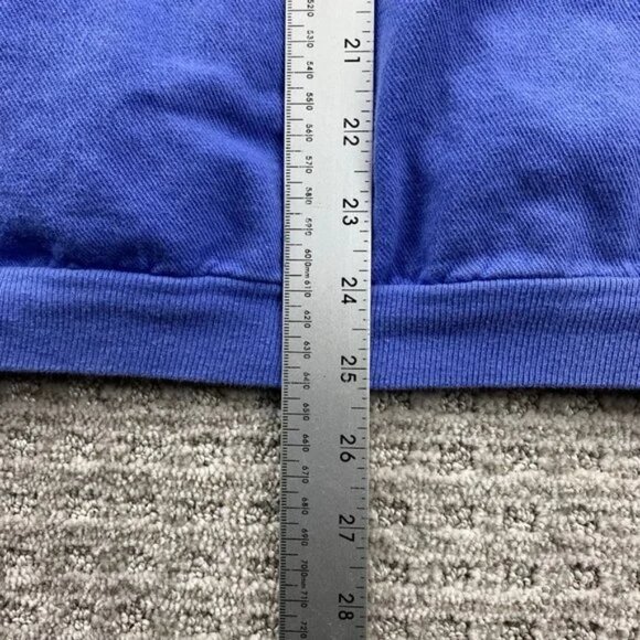 Vintage Foot Locker Sweater One Size Fits Up to Men Large Blue Orange Hoodie 80s - Picture 9 of 9